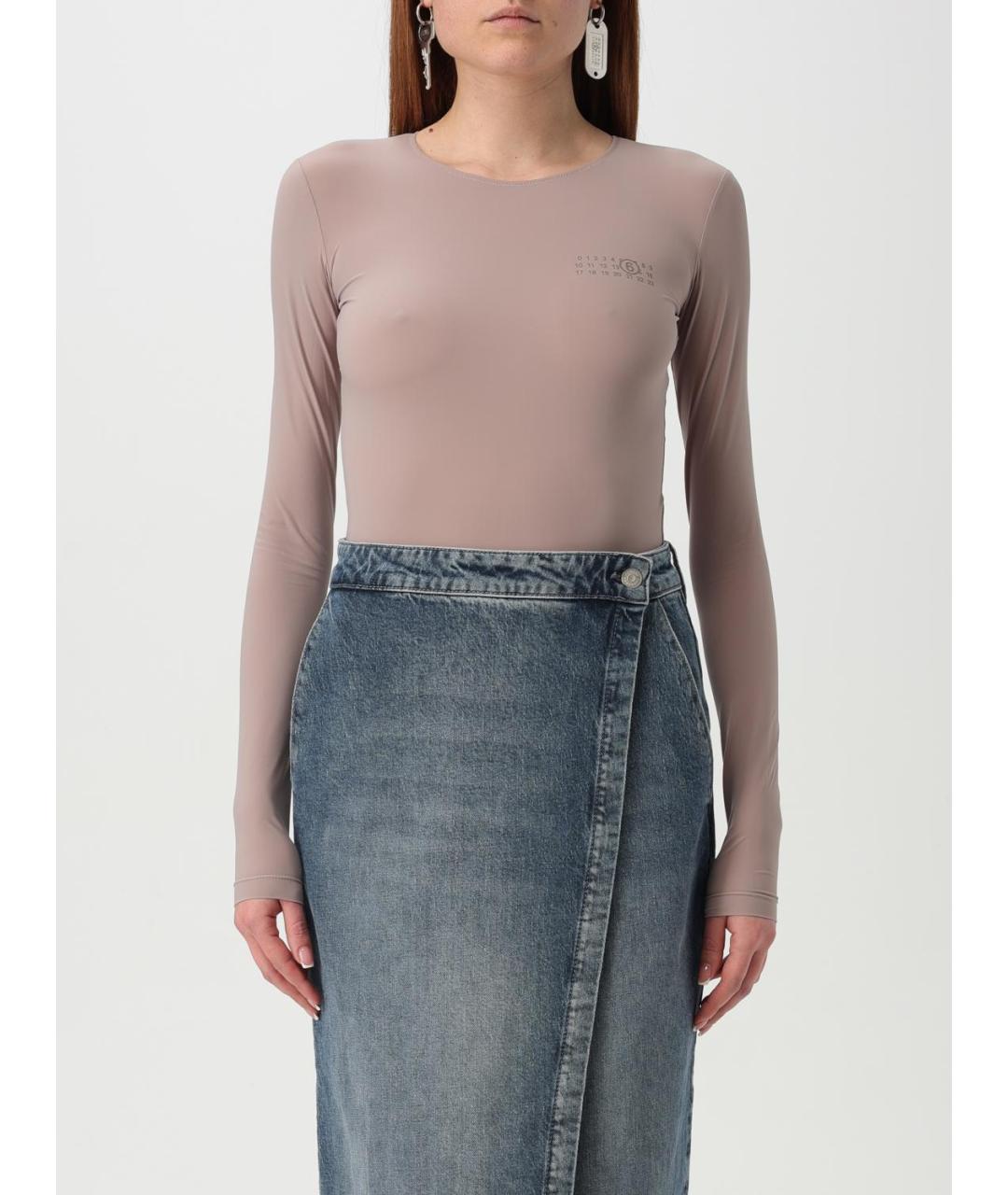 MM6 MAISON MARGIELA Коричневое боди, фото 2