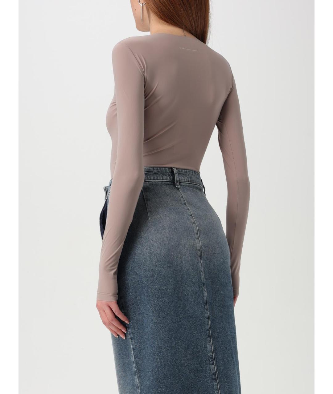 MM6 MAISON MARGIELA Коричневое боди, фото 3