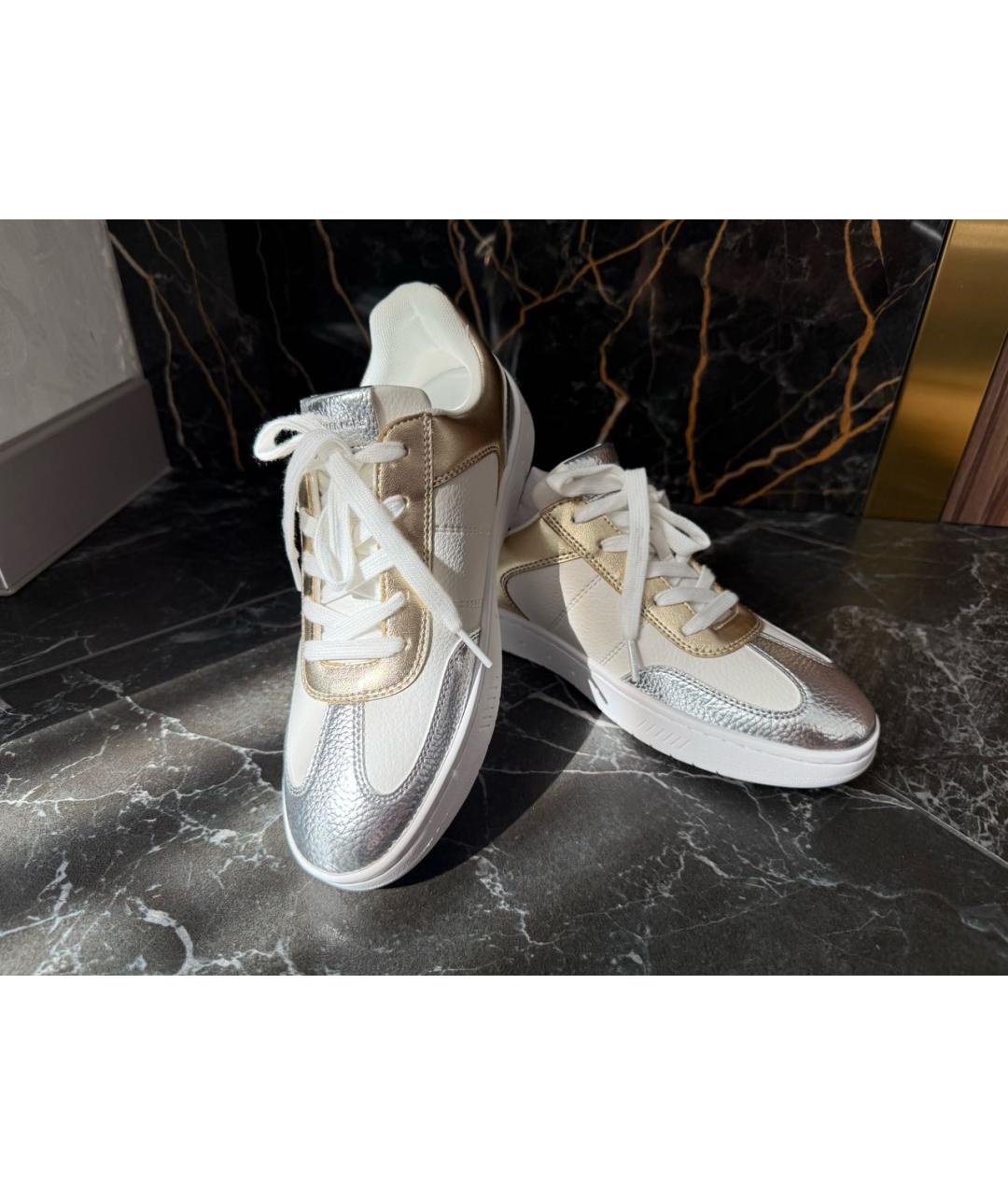 MICHAEL KORS Белые кроссовки из искусственной кожи, фото 5