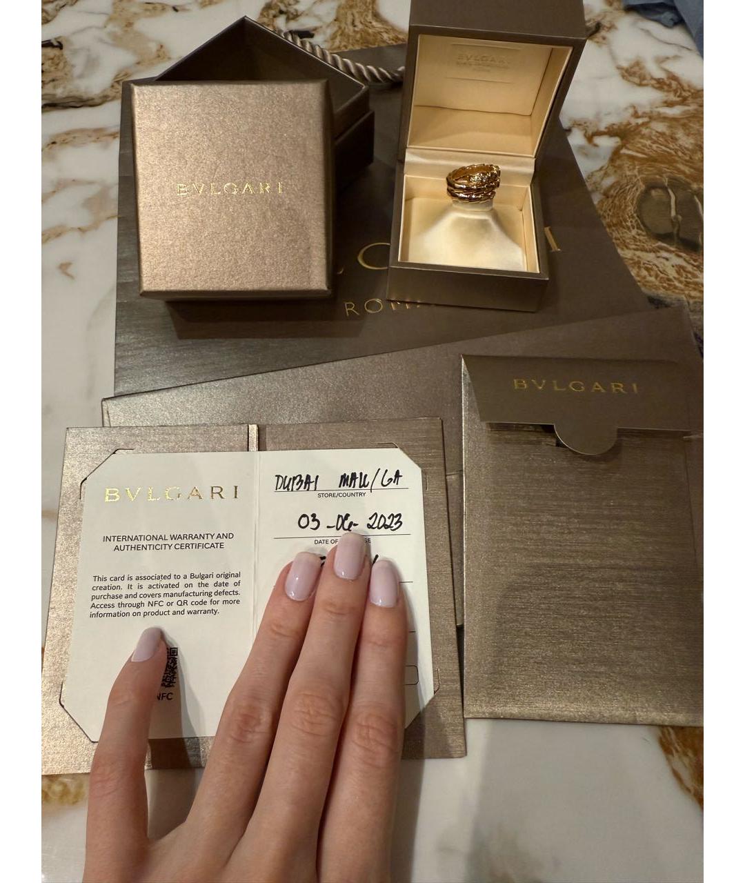 BVLGARI Золотое кольцо из розового золота, фото 3
