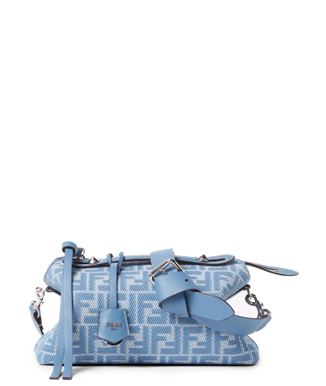 FENDI Голубая хлопковая сумка через плечо, фото 2