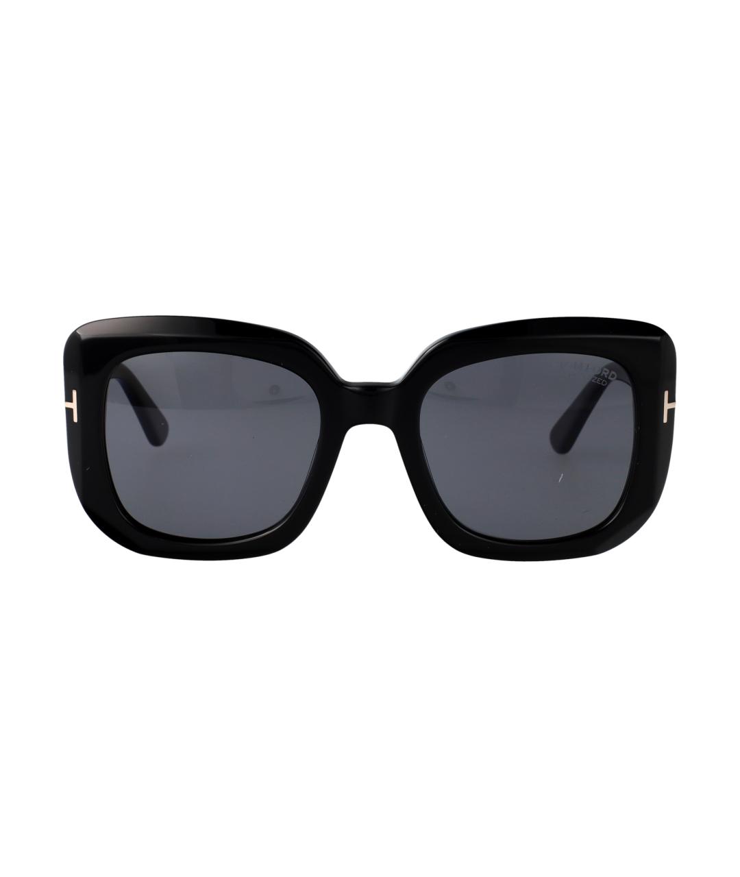 TOM FORD Черные пластиковые солнцезащитные очки, фото 1