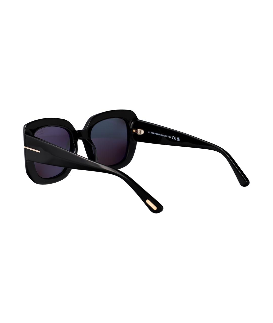 TOM FORD Черные пластиковые солнцезащитные очки, фото 4