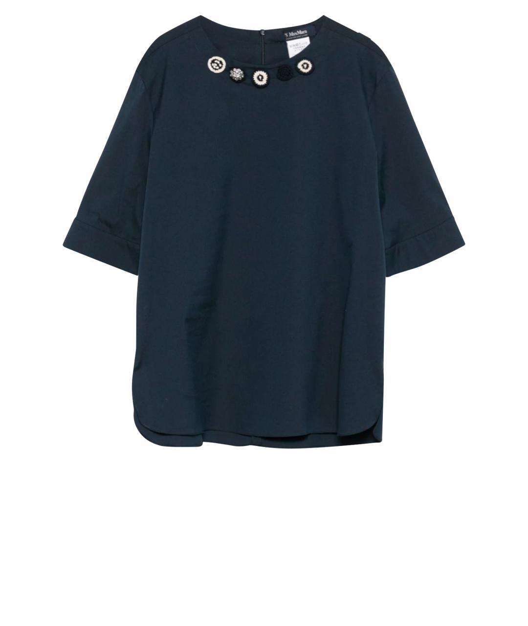 'S MAX MARA Темно-синяя футболка, фото 1