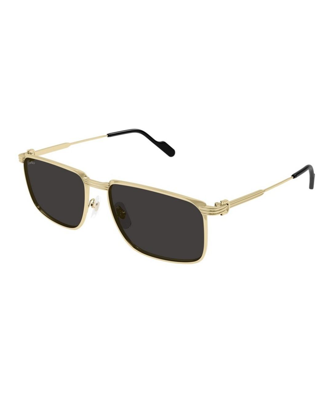 CARTIER Золотые металлические солнцезащитные очки, фото 2