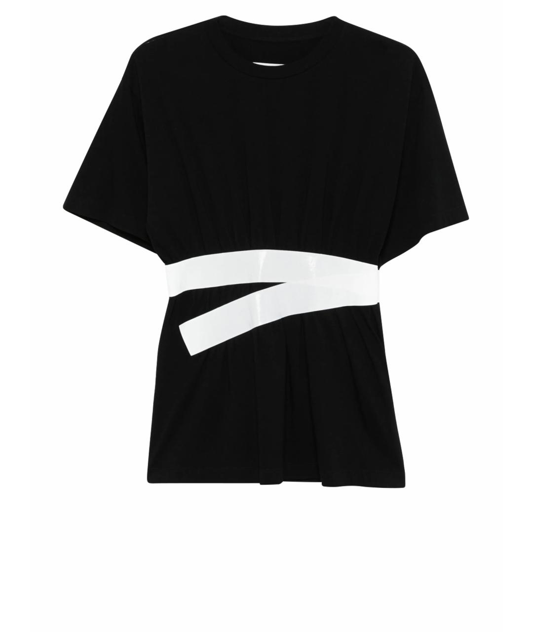 MM6 MAISON MARGIELA Черная хлопковая футболка, фото 1