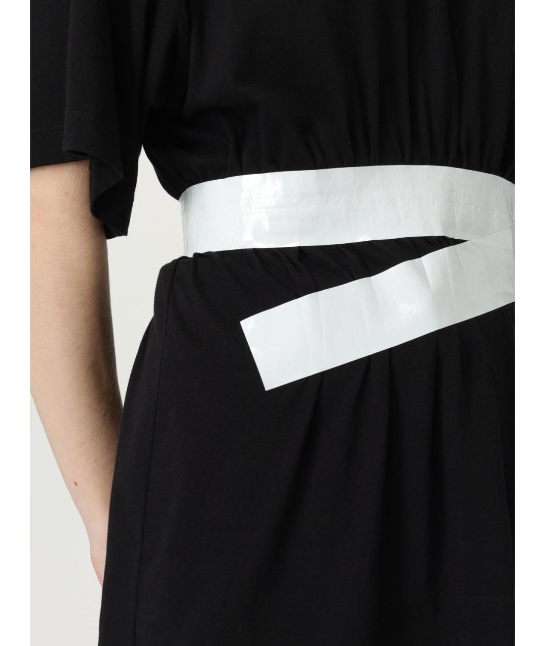 MM6 MAISON MARGIELA Черная хлопковая футболка, фото 6