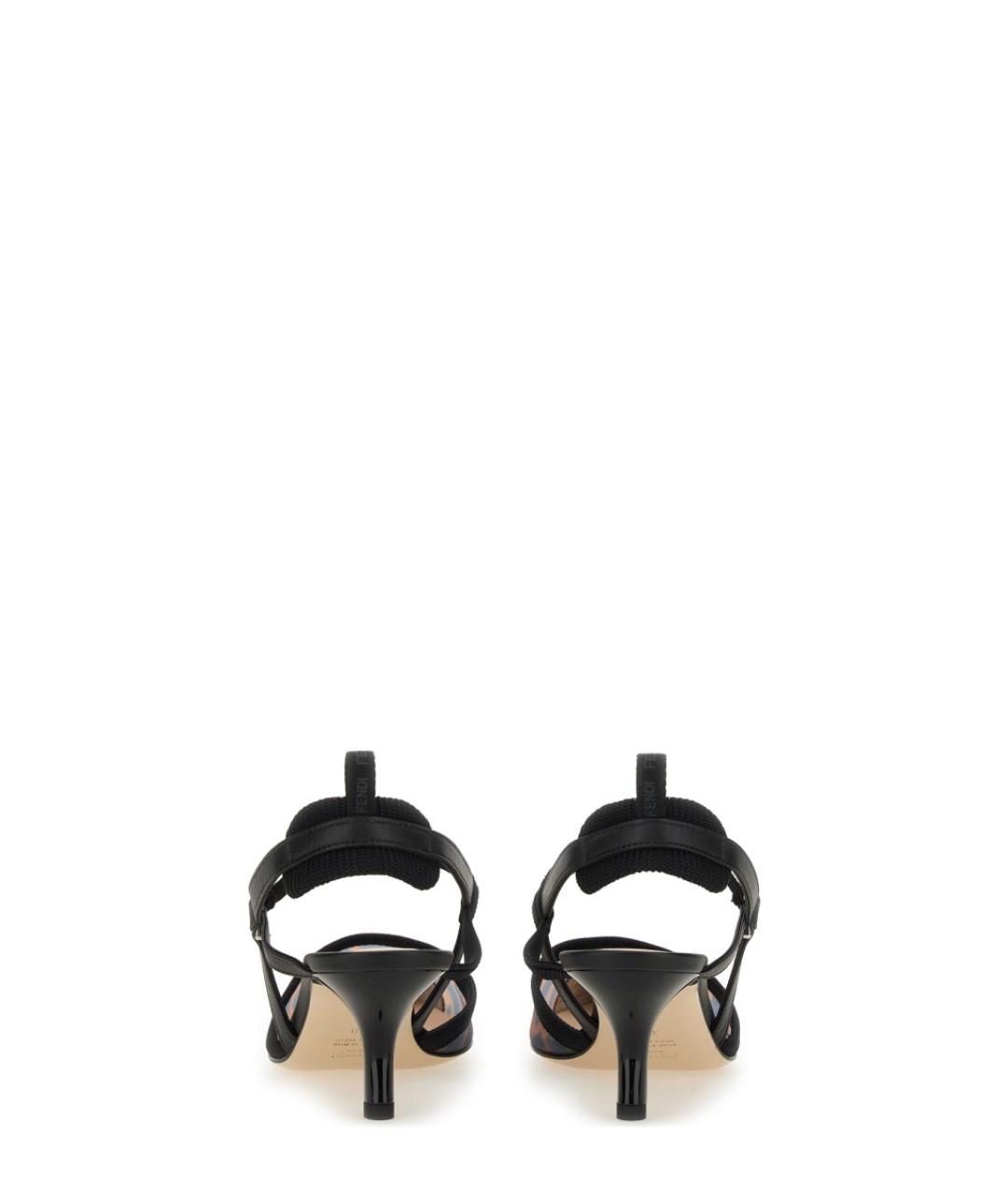 FENDI Черные синтетические туфли, фото 3
