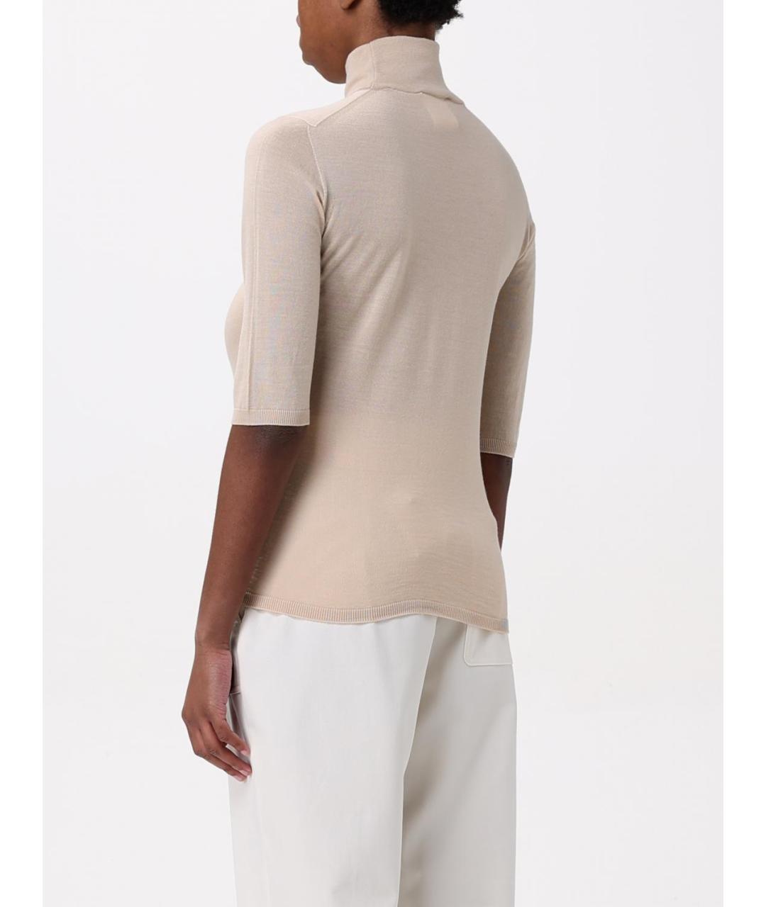 MAX MARA Бежевая водолазка, фото 3