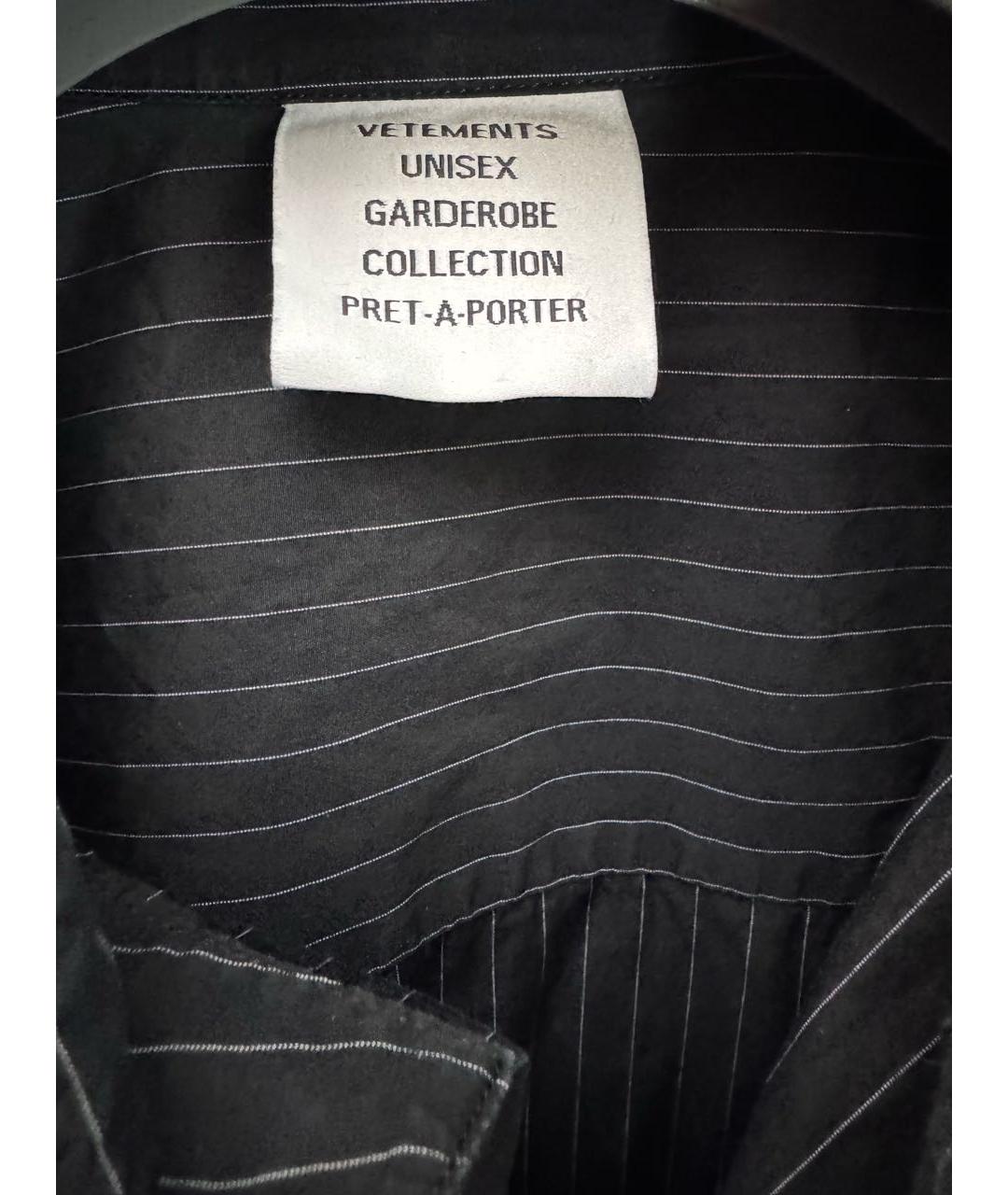 VETEMENTS Антрацитовая хлопковая блузы, фото 3