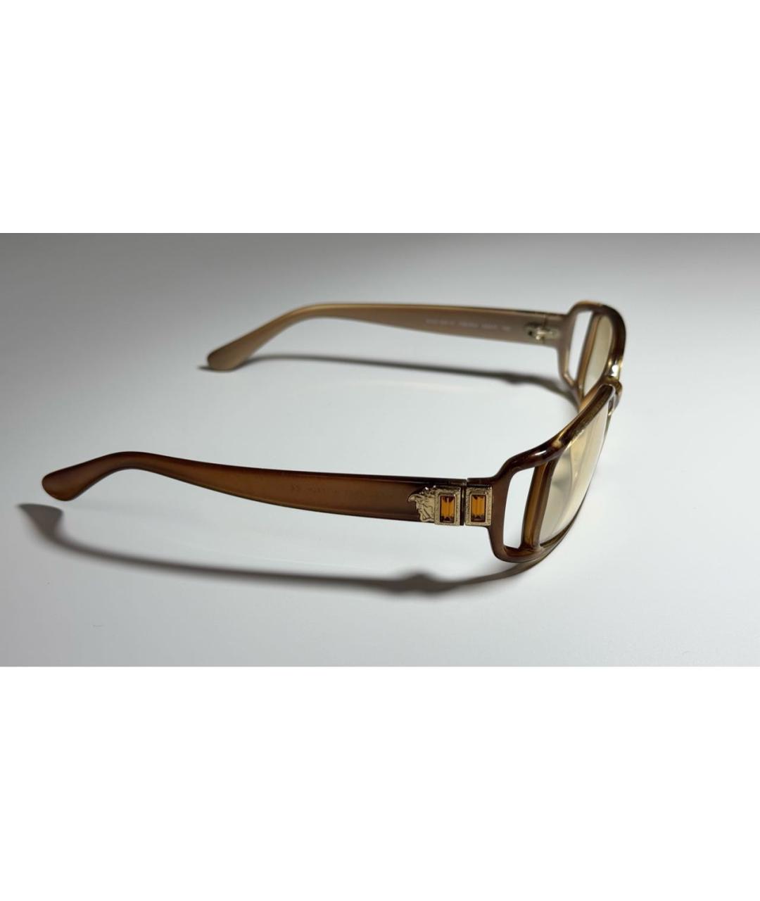 VERSACE Золотые пластиковые солнцезащитные очки, фото 3