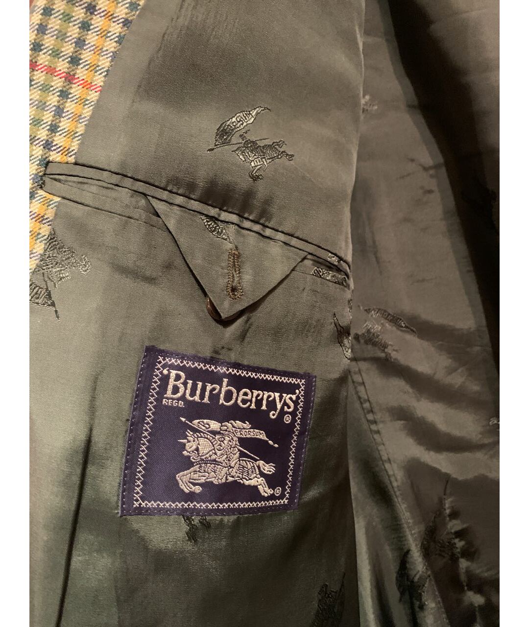 BURBERRY VINTAGE Мульти шерстяной пиджак, фото 4