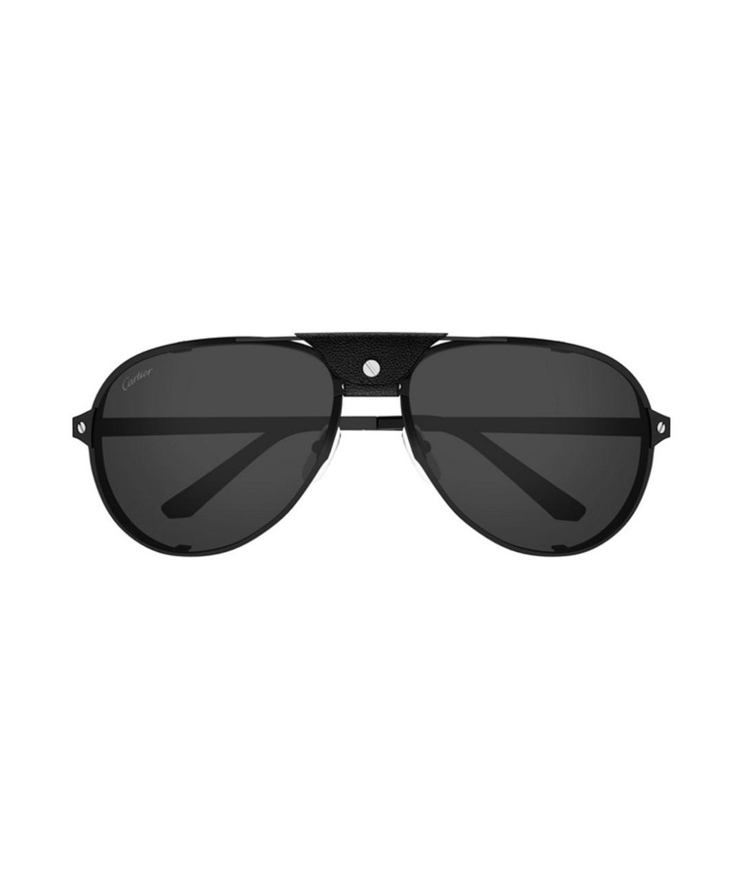 CARTIER Черные металлические солнцезащитные очки, фото 2