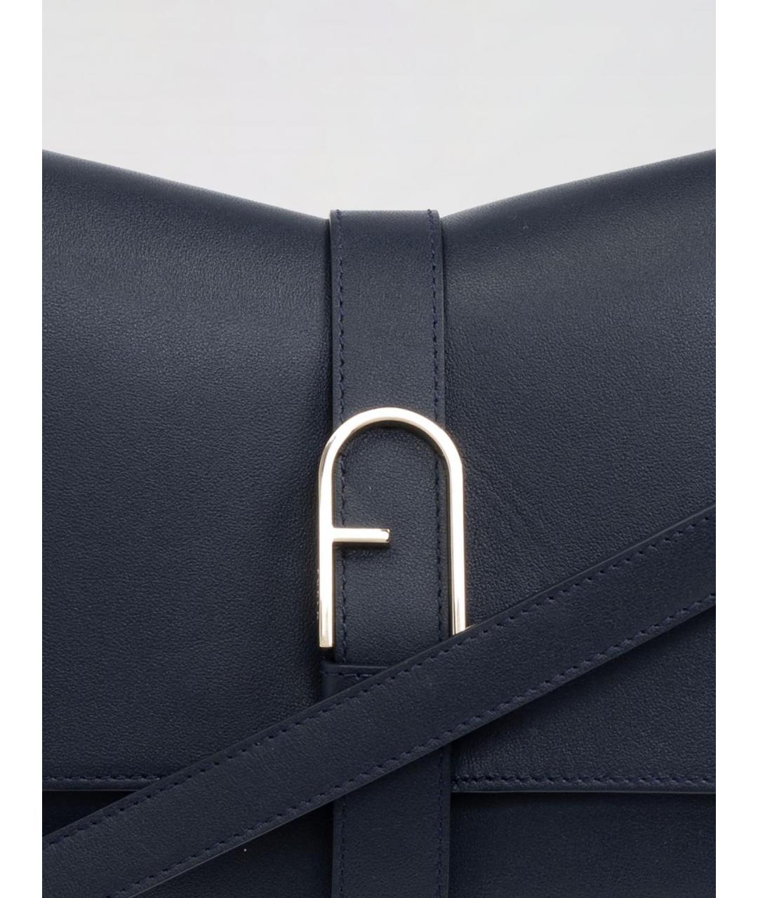 FURLA Синяя кожаная сумка через плечо, фото 4