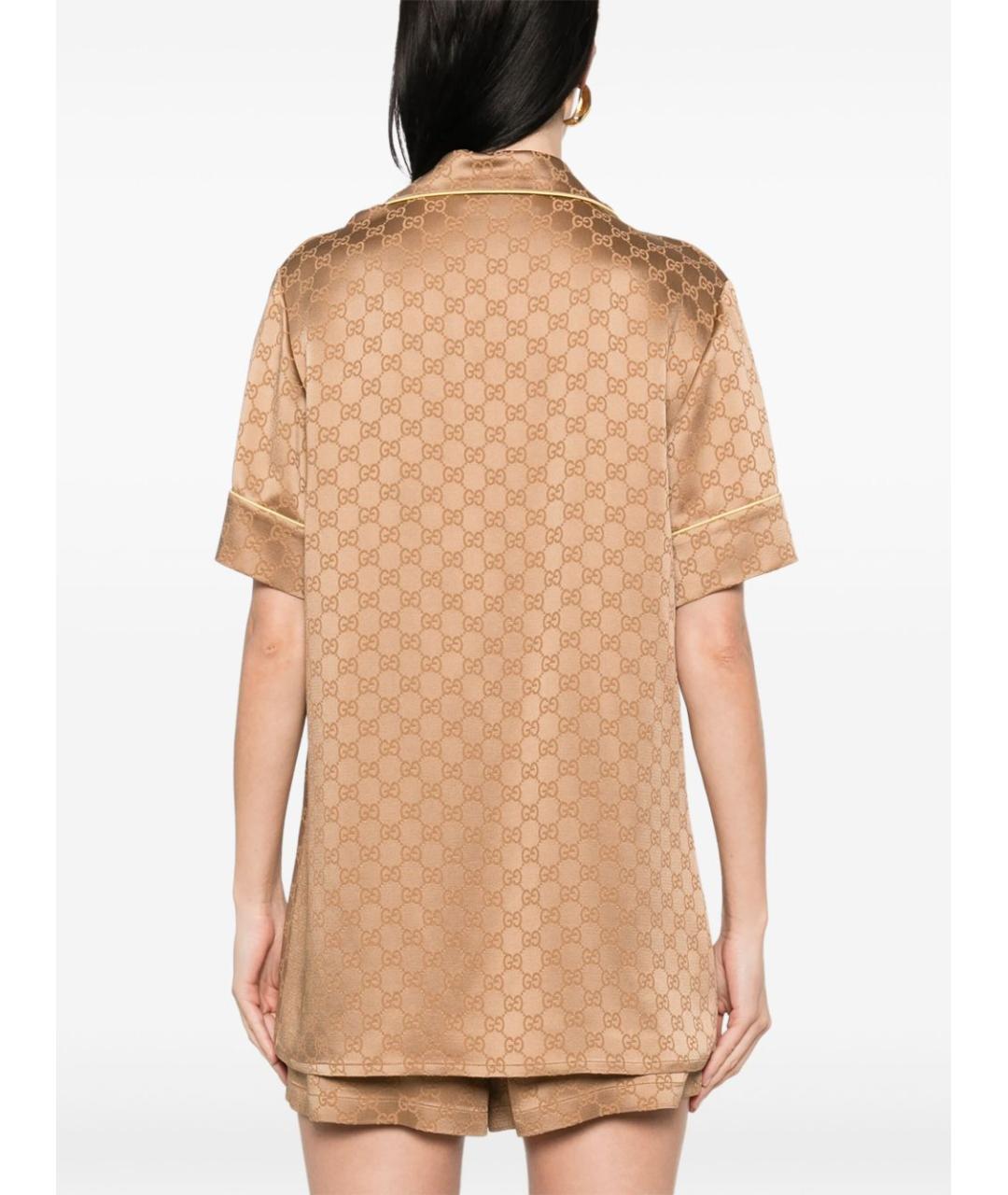 GUCCI Бежевая рубашка, фото 4