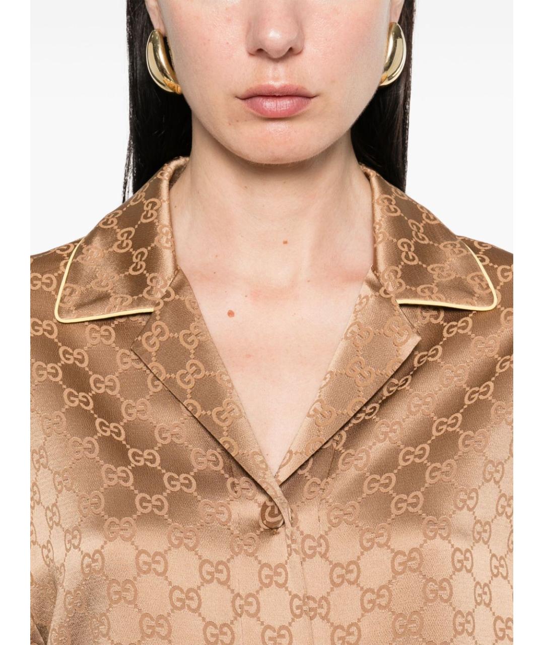 GUCCI Бежевая рубашка, фото 3