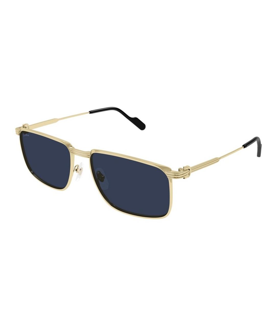 CARTIER Золотые металлические солнцезащитные очки, фото 1