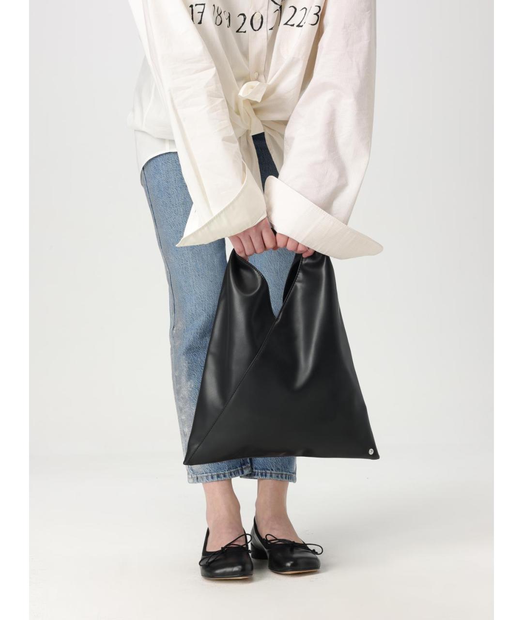 MM6 MAISON MARGIELA Черная сумка тоут, фото 2