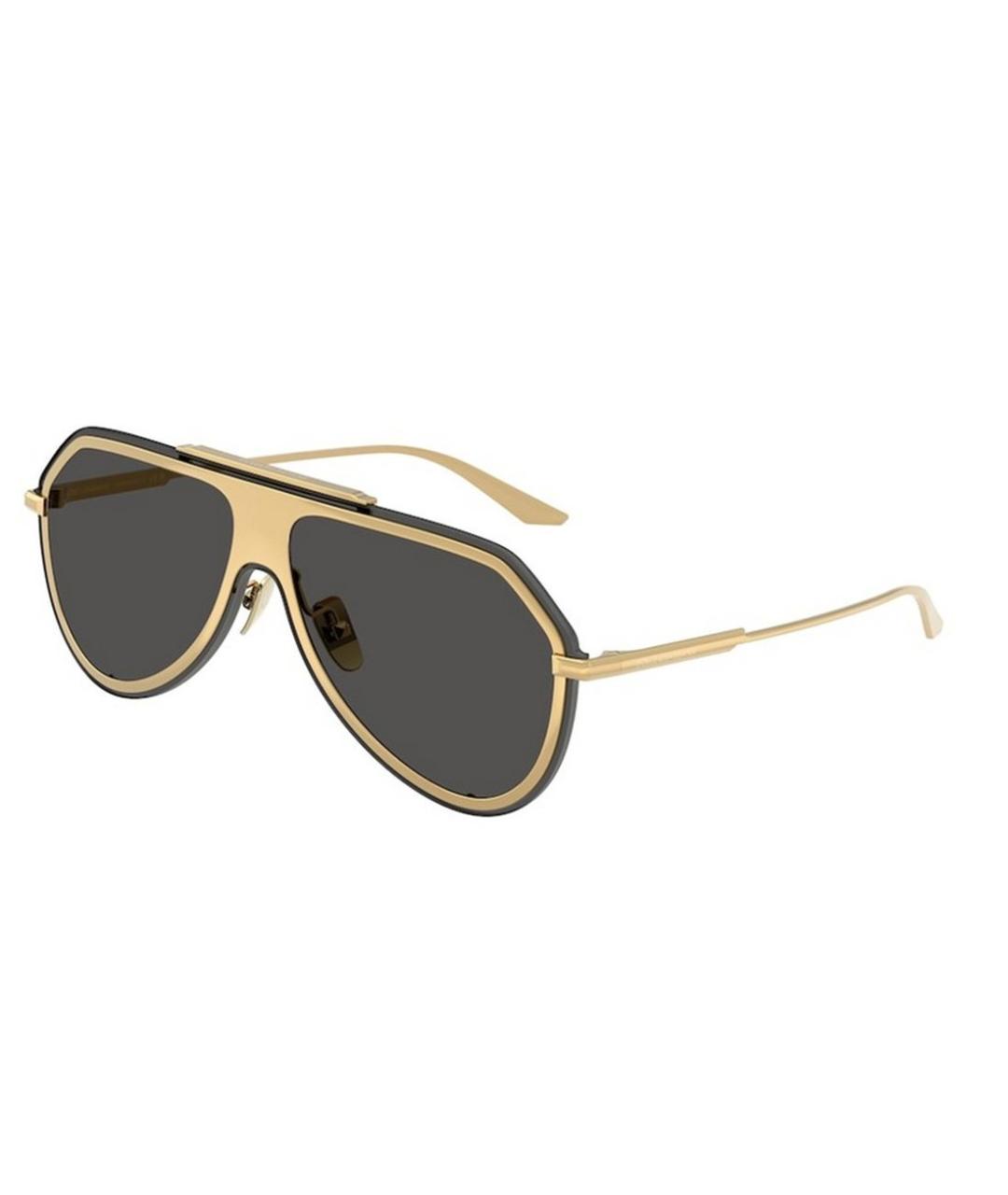 DOLCE&GABBANA Золотые металлические солнцезащитные очки, фото 1