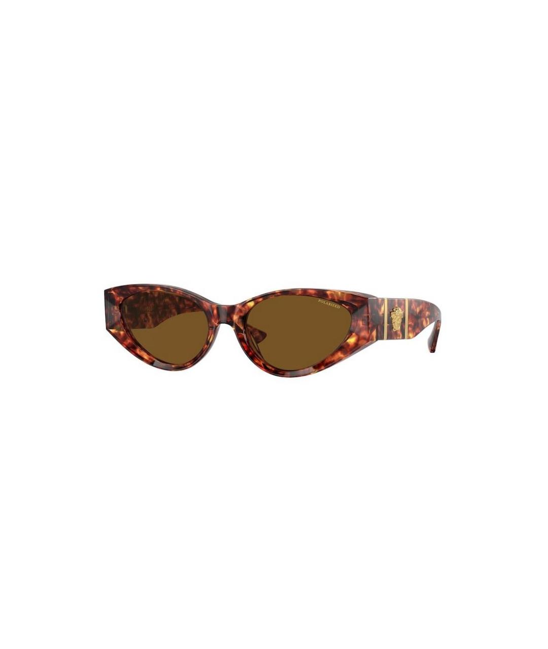 VERSACE Коричневые солнцезащитные очки, фото 1
