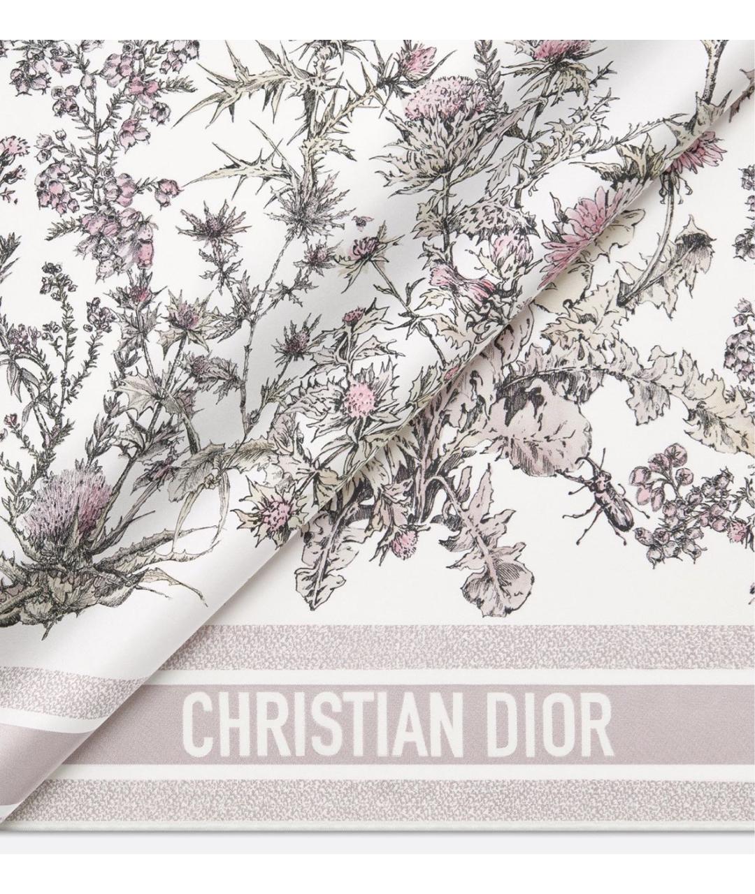 CHRISTIAN DIOR Розовый шелковый платок, фото 2