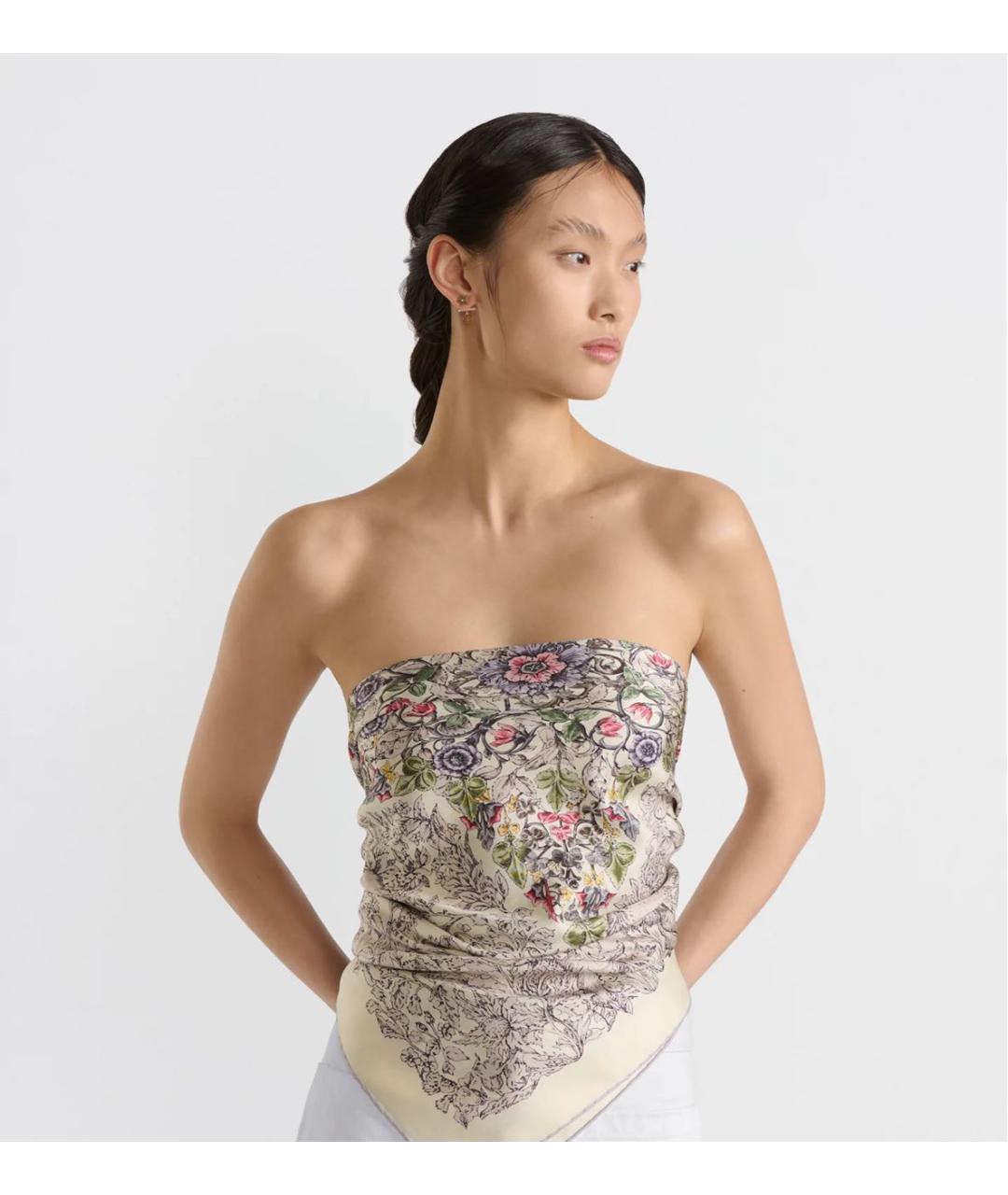 CHRISTIAN DIOR Мульти шелковый платок, фото 2