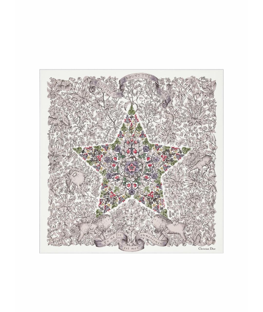 CHRISTIAN DIOR Мульти шелковый платок, фото 1