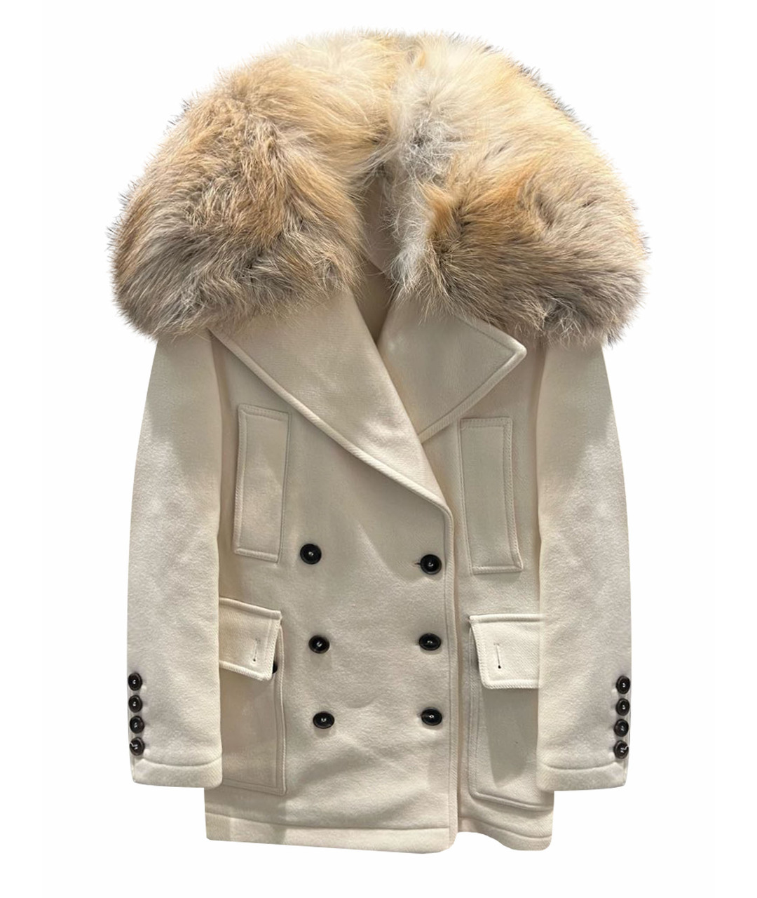 GUCCI Белое шерстяное пальто, фото 1