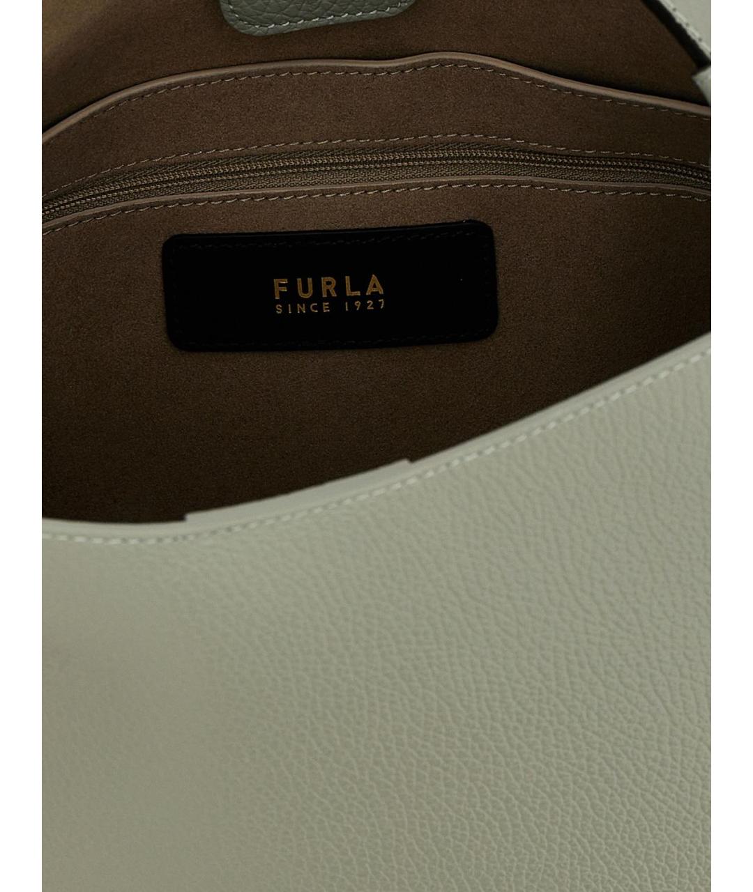 FURLA Зеленая кожаная сумка через плечо, фото 4