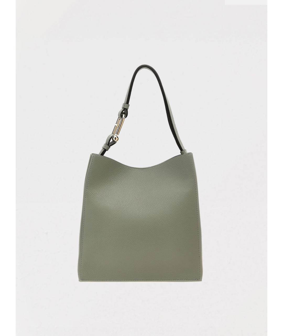 FURLA Зеленая кожаная сумка через плечо, фото 5