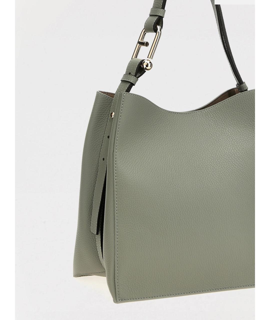 FURLA Зеленая кожаная сумка через плечо, фото 3
