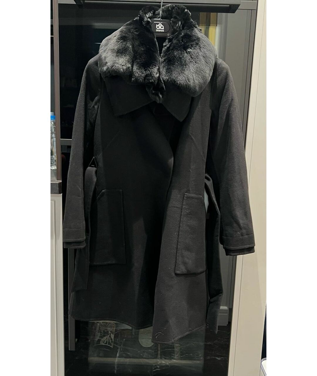 GIORGIO ARMANI Черное шерстяное пальто, фото 7