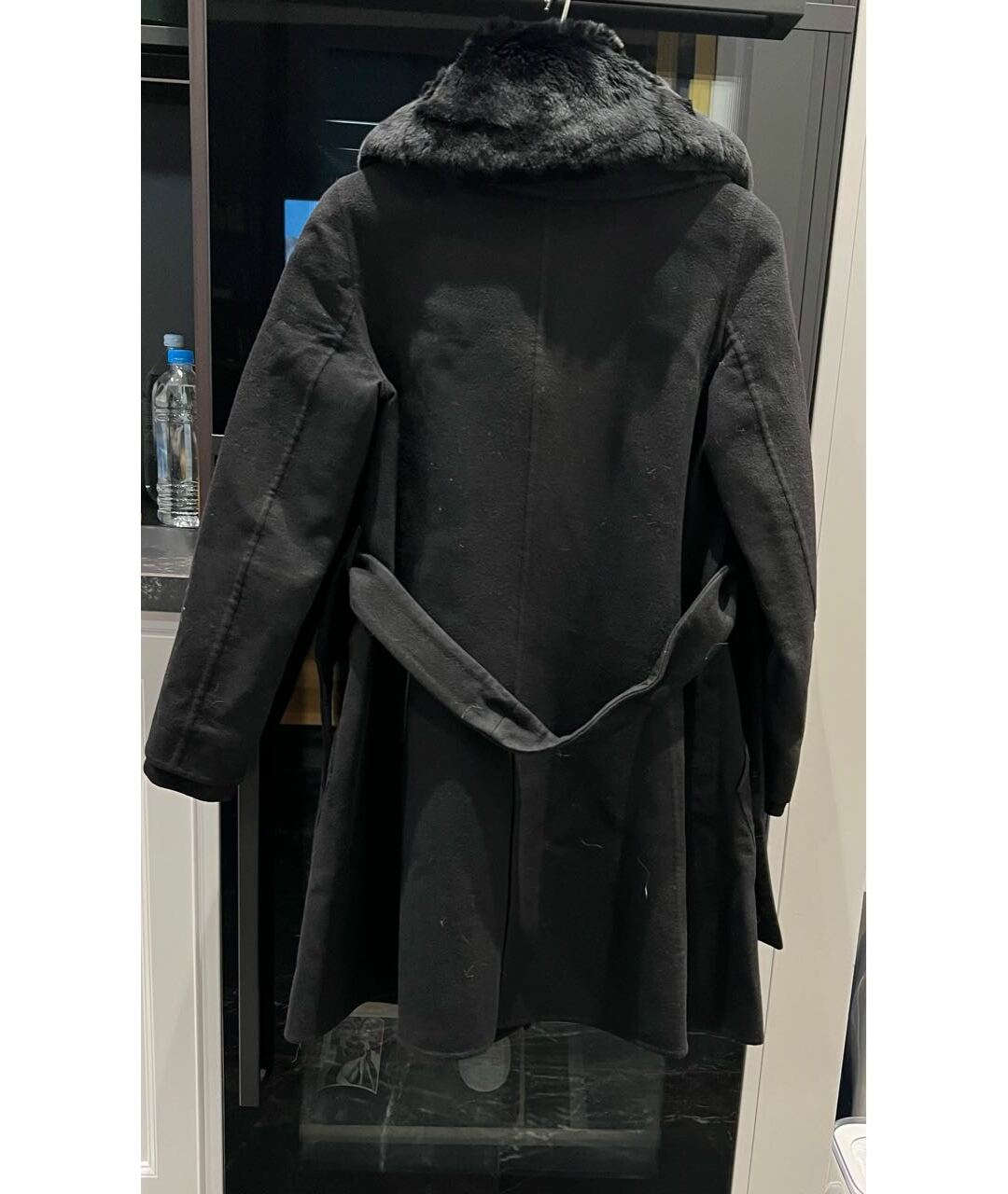 GIORGIO ARMANI Черное шерстяное пальто, фото 2