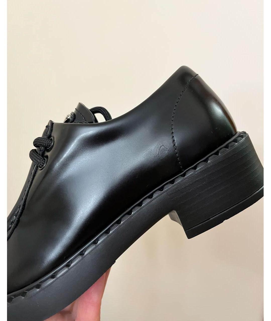 PRADA Черные кожаные лоферы, фото 7
