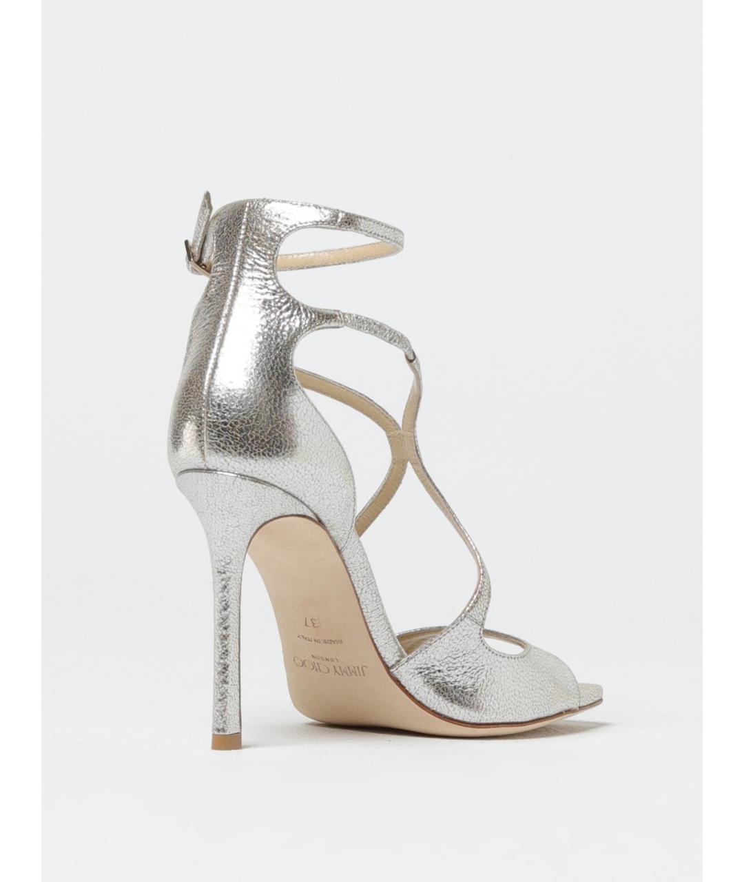 JIMMY CHOO Серебряные босоножки, фото 3