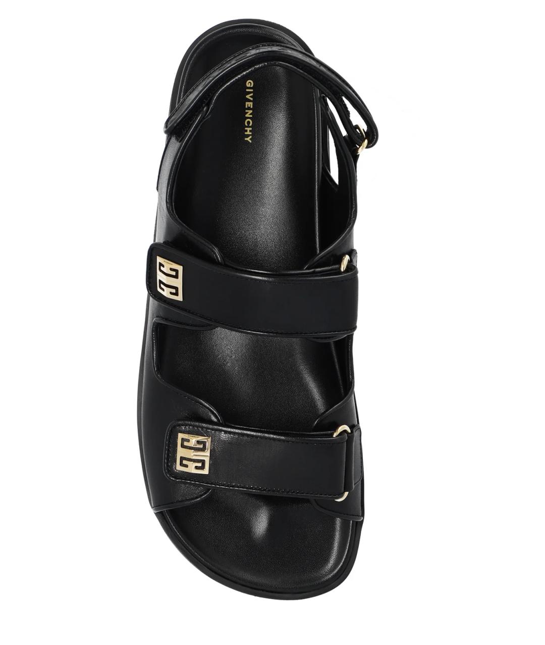 GIVENCHY Черные кожаные сандалии, фото 4