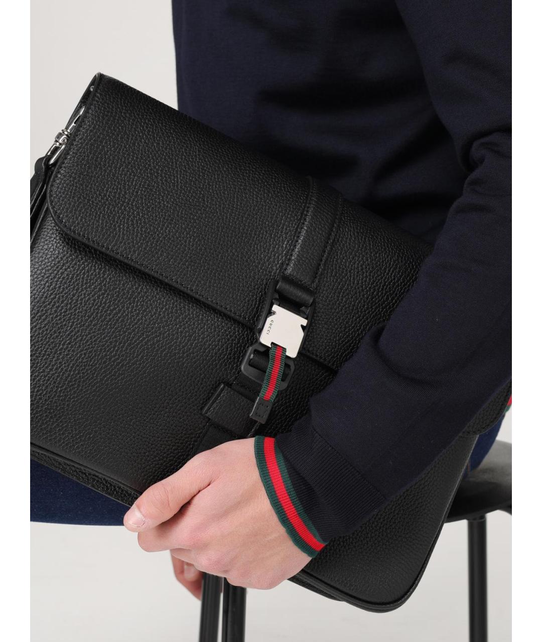 GUCCI Черная барсетка, фото 2