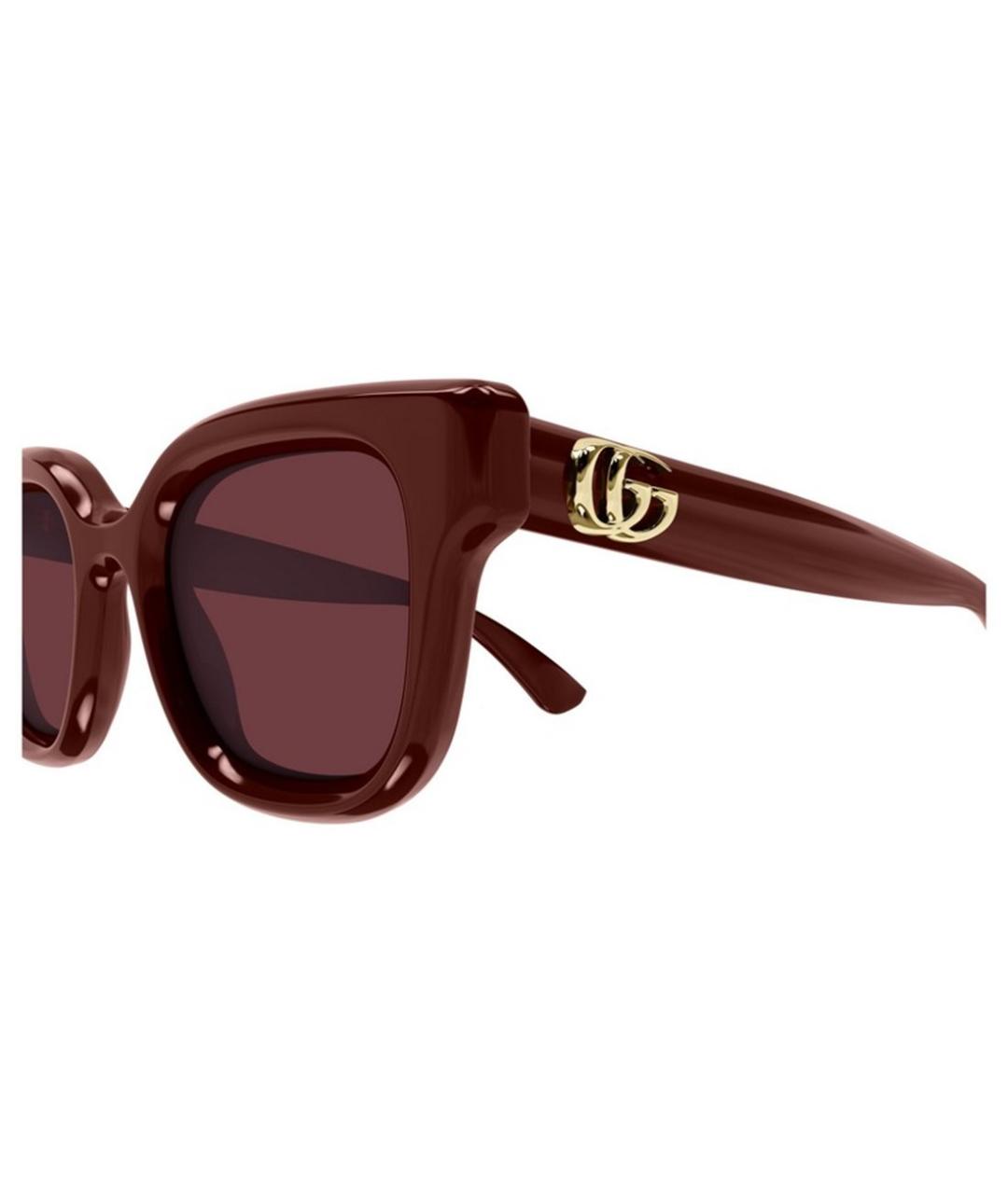 GUCCI Бордовые солнцезащитные очки, фото 3