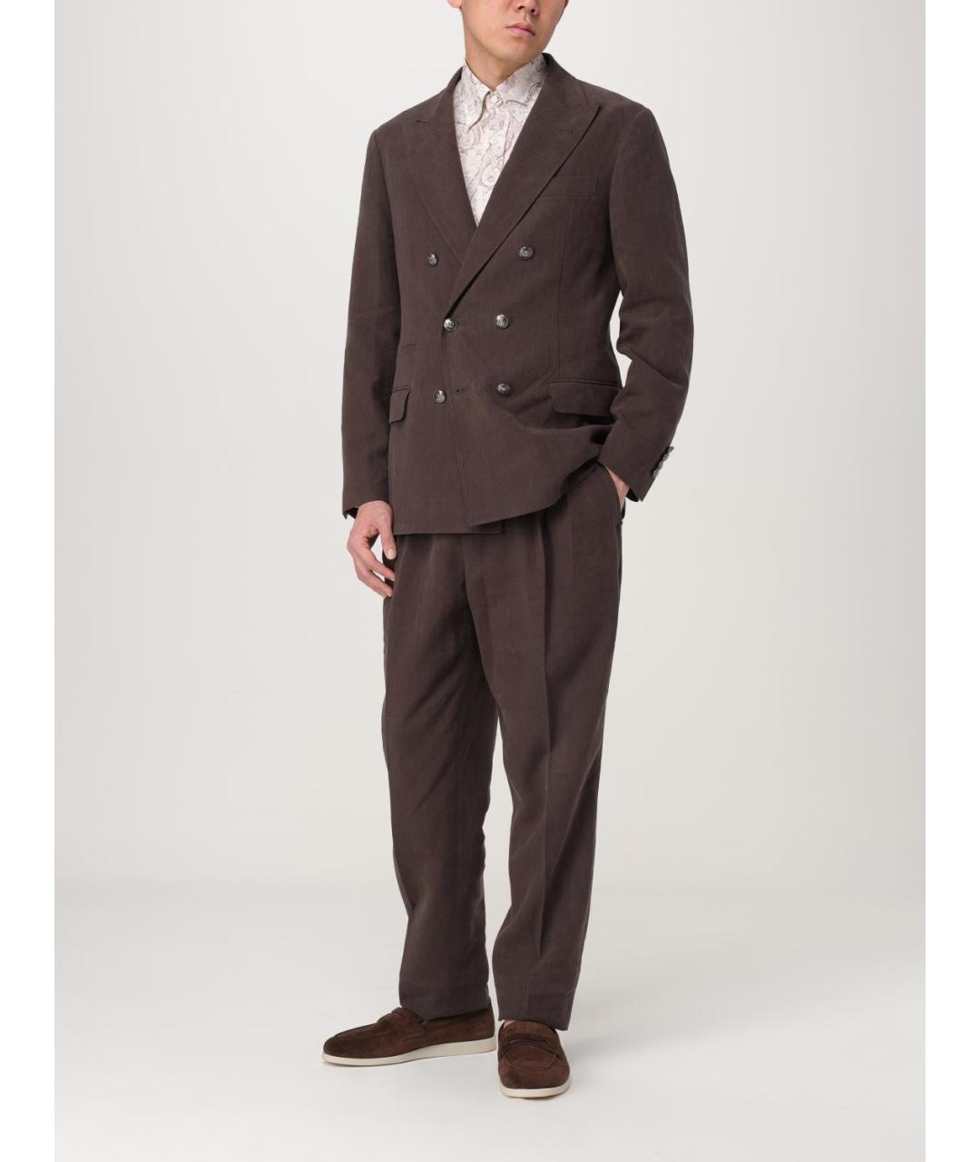 BRUNELLO CUCINELLI Коричневый повседневный костюм, фото 3