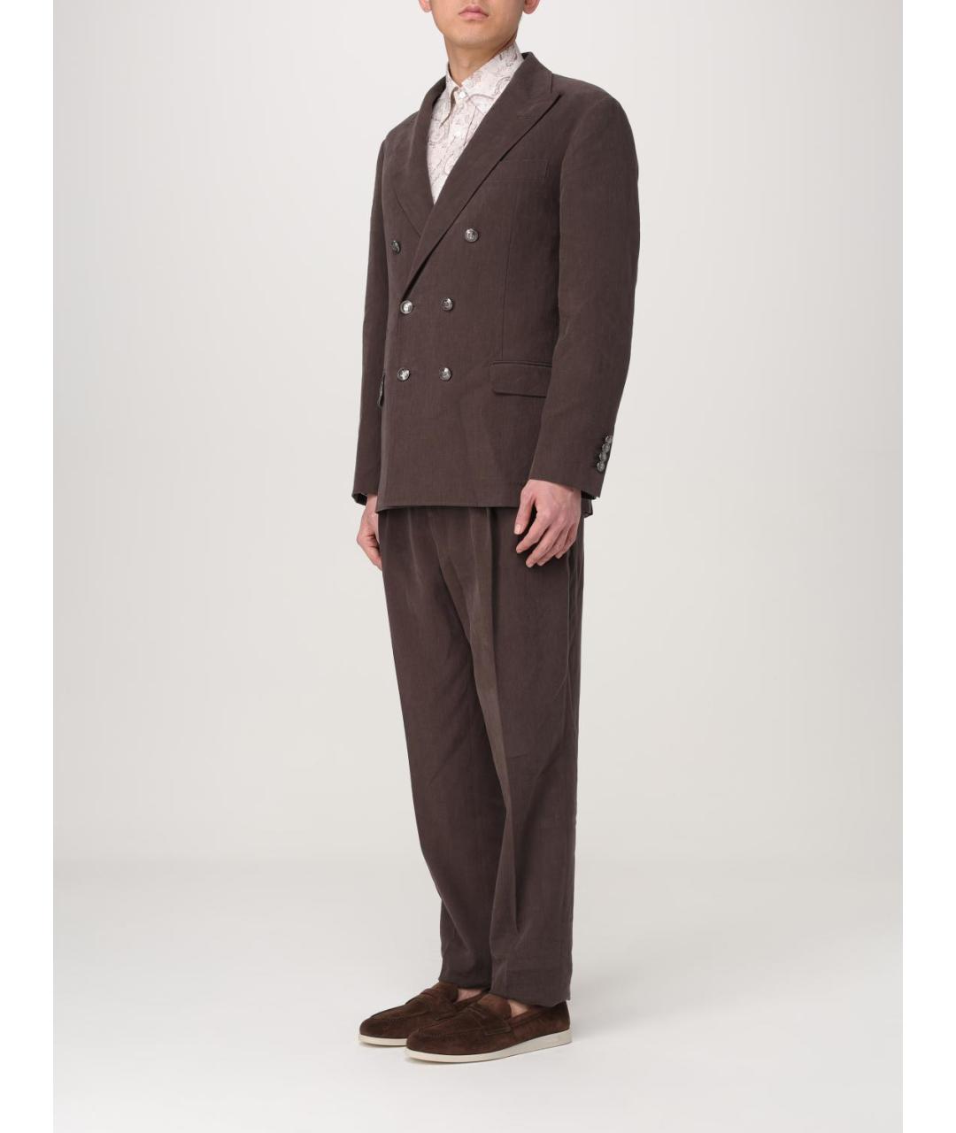 BRUNELLO CUCINELLI Коричневый повседневный костюм, фото 5