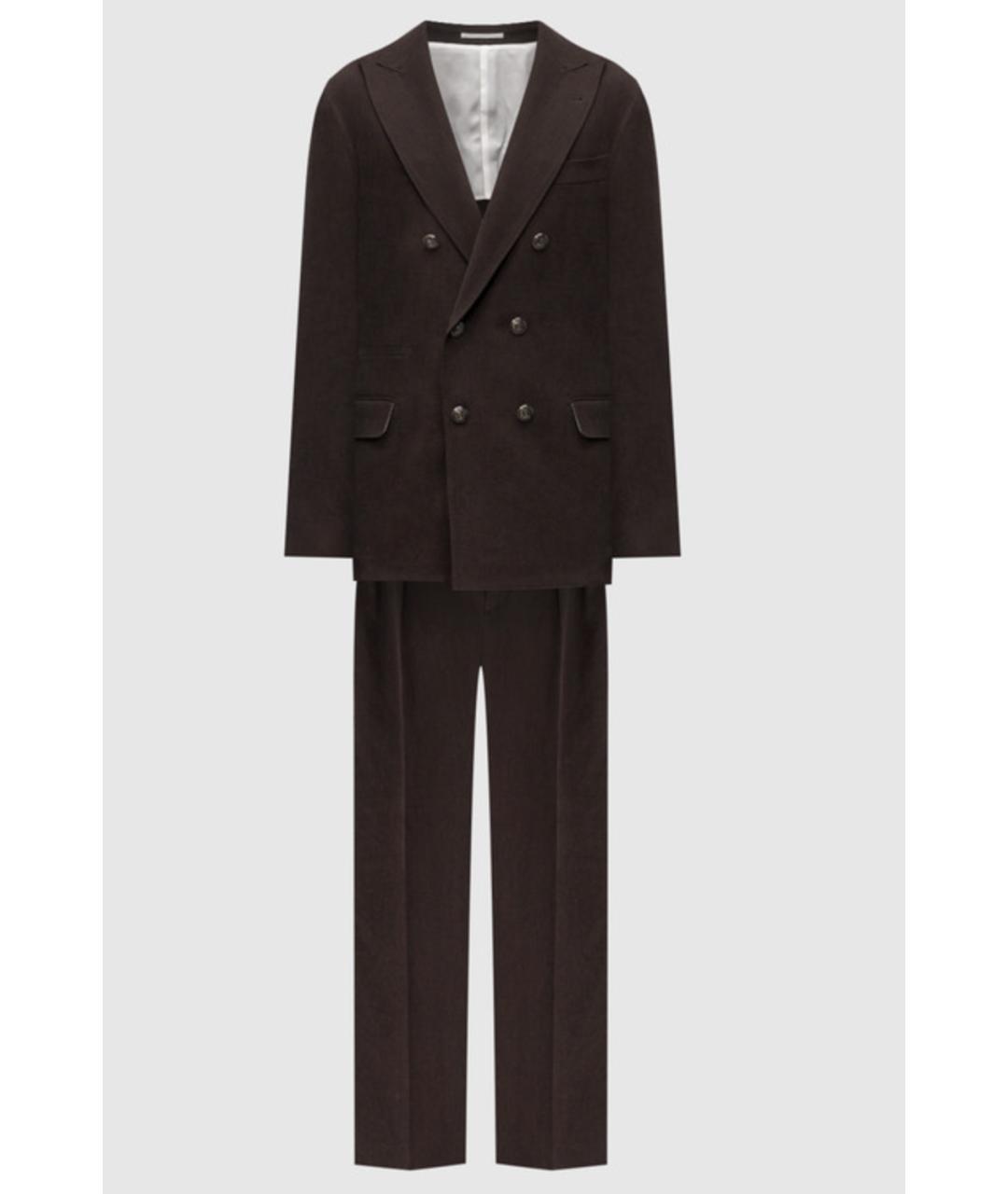 BRUNELLO CUCINELLI Коричневый повседневный костюм, фото 8