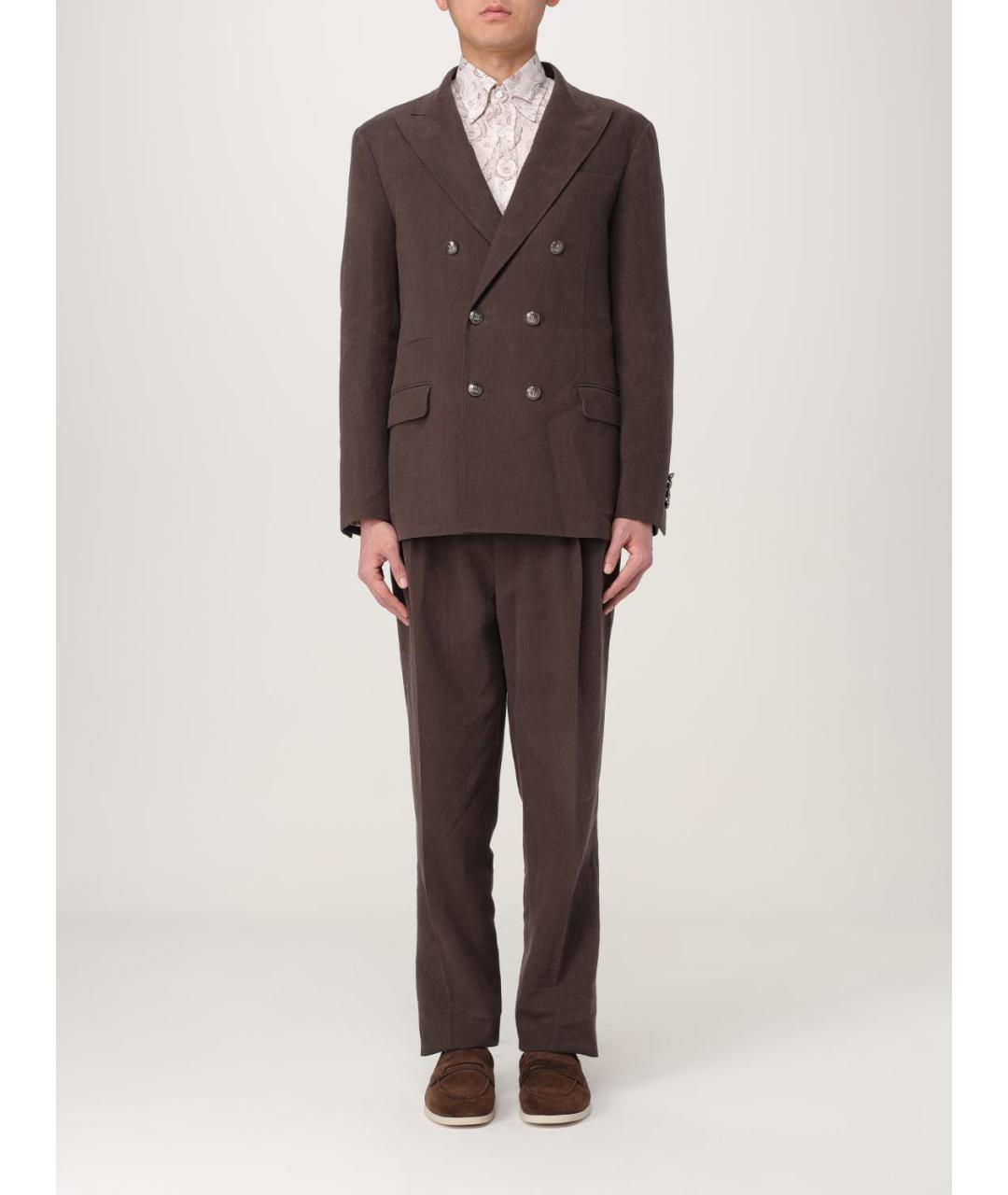 BRUNELLO CUCINELLI Коричневый повседневный костюм, фото 2