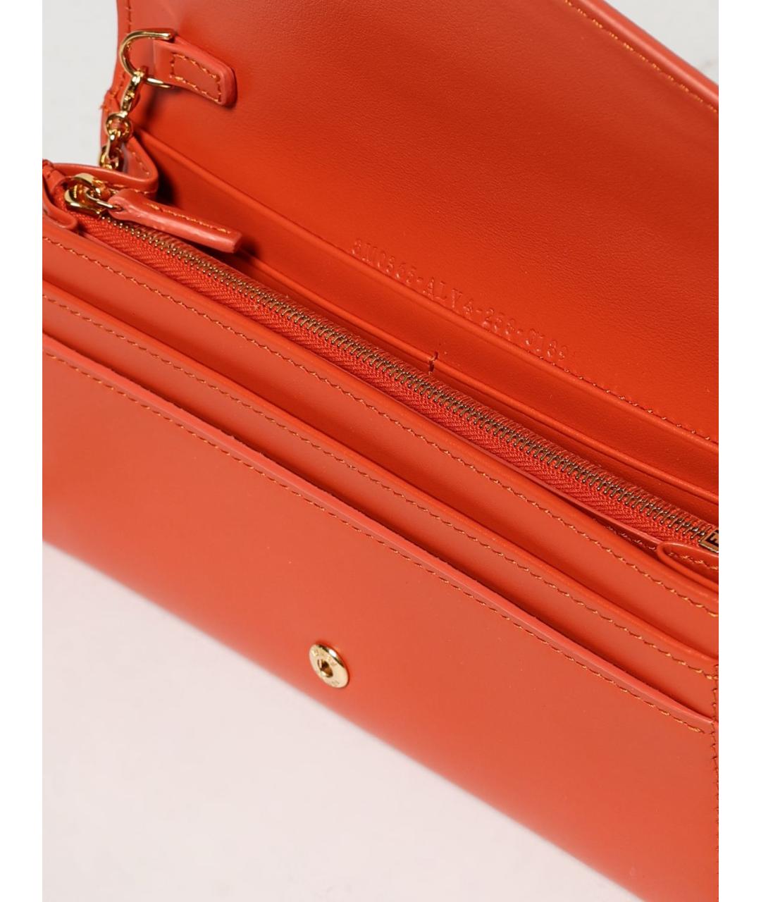 FENDI Оранжевый кожаный кошелек, фото 4