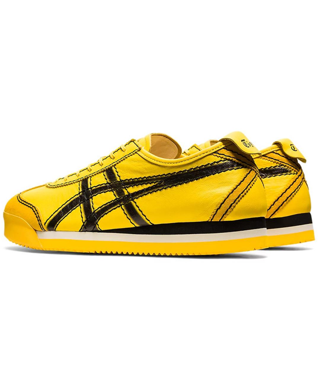 ONITSUKA TIGER Желтые кожаные кроссовки, фото 3