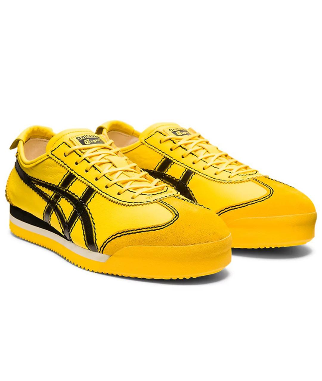 ONITSUKA TIGER Желтые кожаные кроссовки, фото 2
