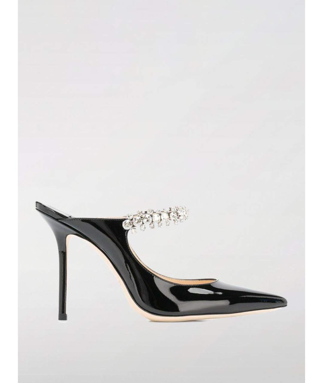 JIMMY CHOO Черные мюли из лакированной кожи, фото 5