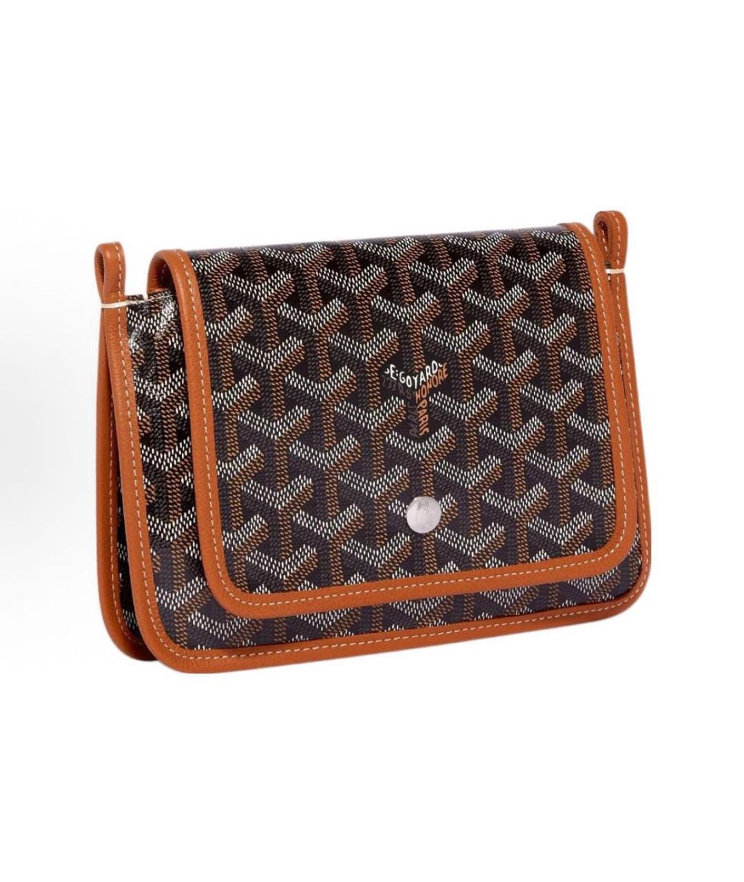 GOYARD Коричневая кожаная сумка через плечо, фото 2