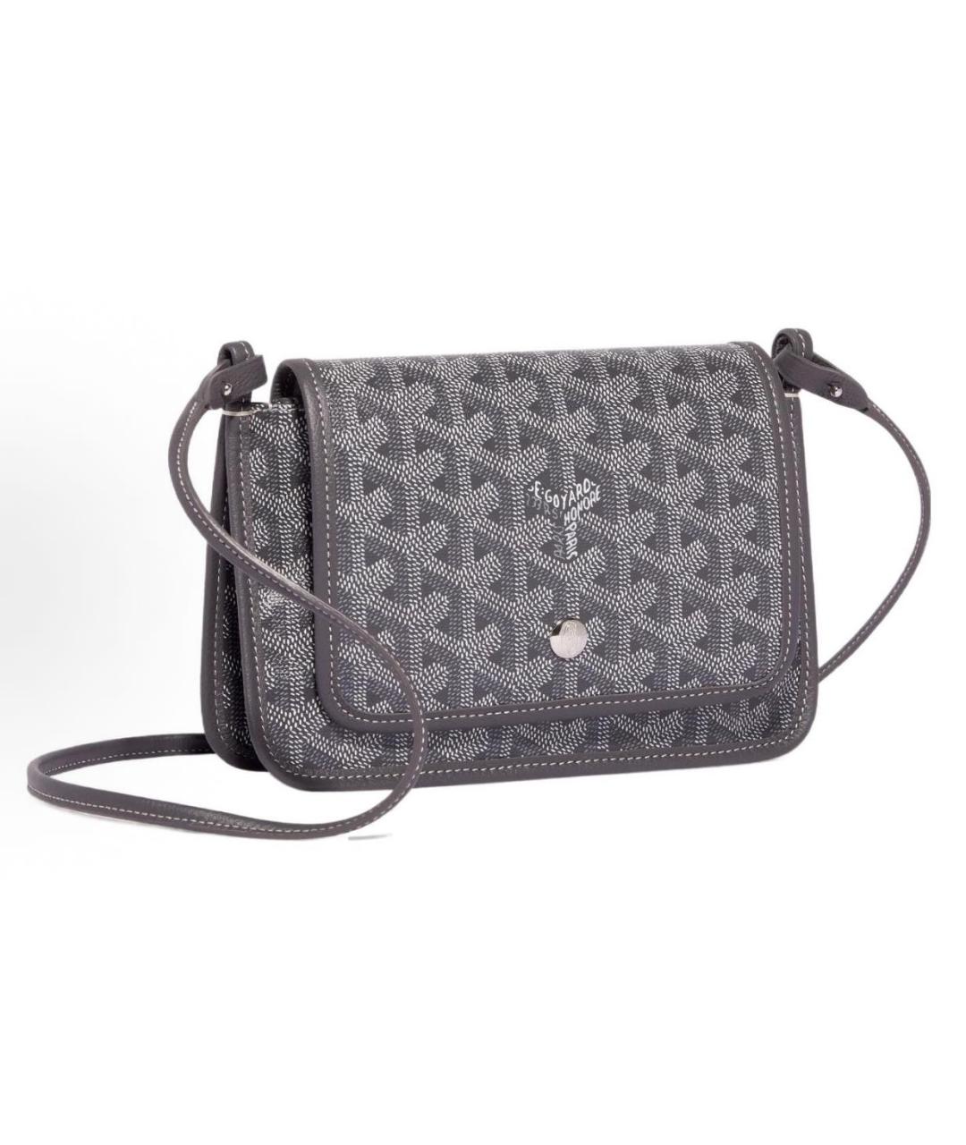 GOYARD Антрацитовая кожаная сумка через плечо, фото 4