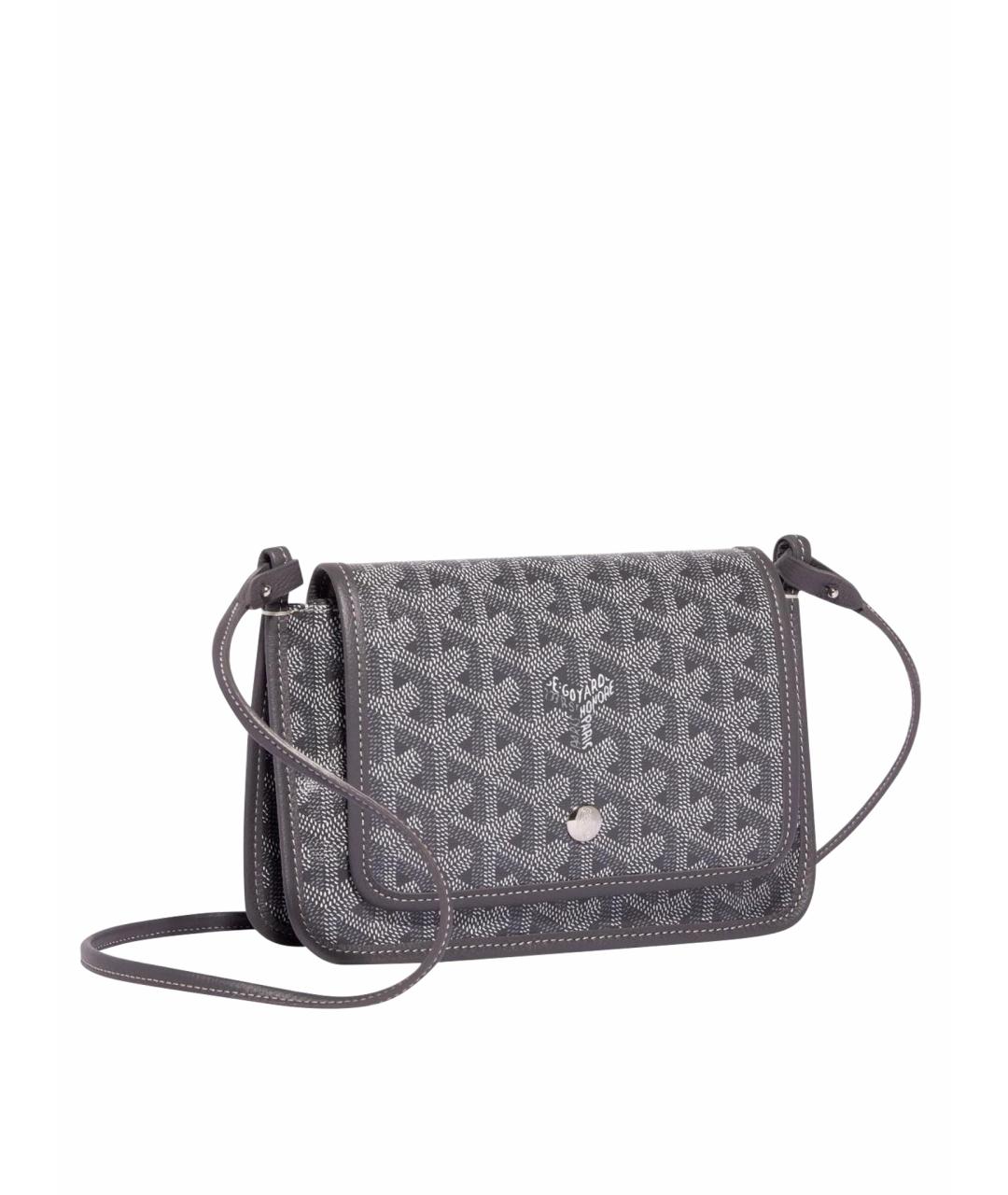 GOYARD Антрацитовая кожаная сумка через плечо, фото 1