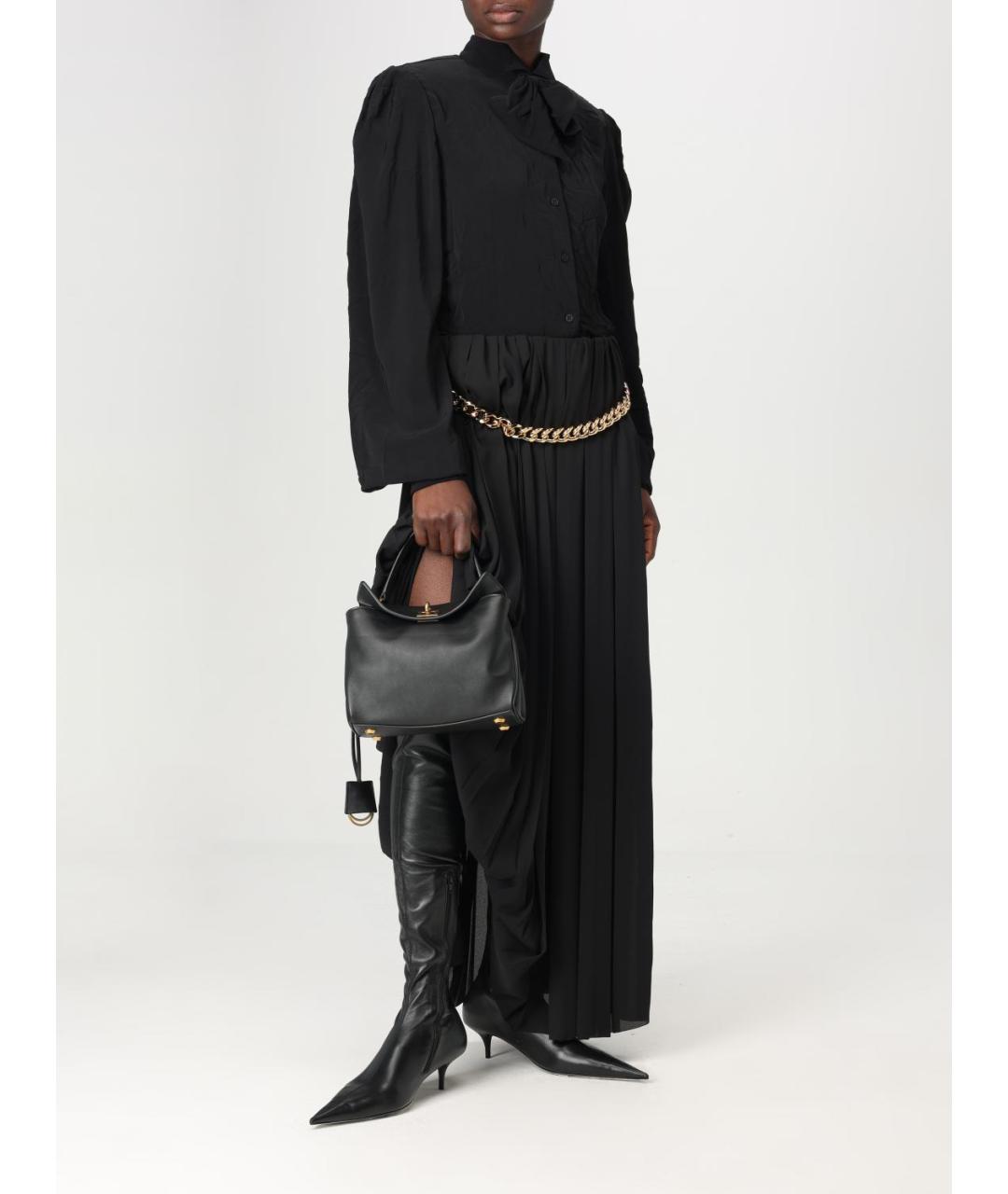 BALENCIAGA Черная полиэстеровая юбка макси, фото 3